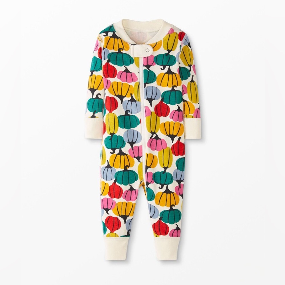 Hanna Andersson Organic Cotton Pumpkin Footie 6-12M